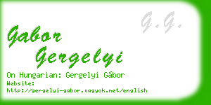 gabor gergelyi business card